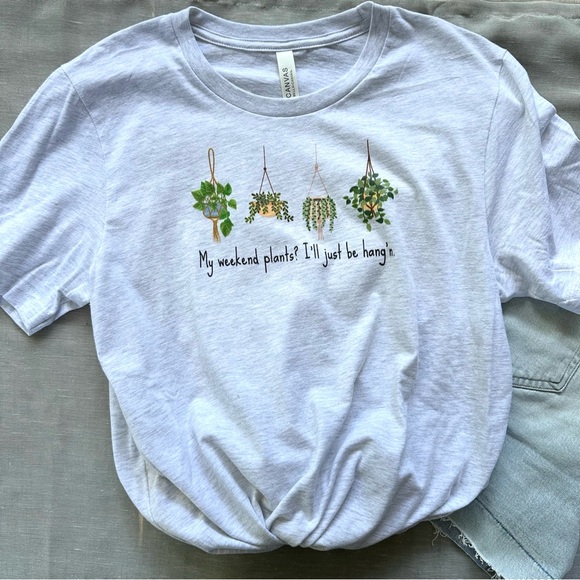 Plant shirt heathered gray size M unisex T shirt - Picture 2 of 8